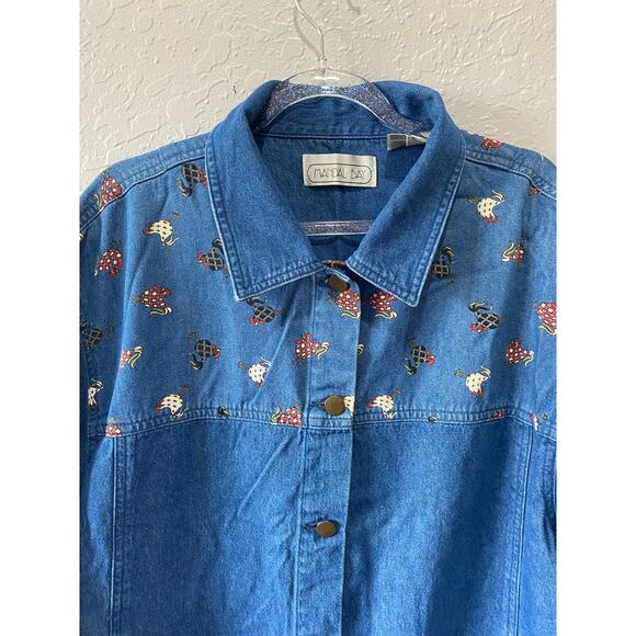 Vintage Mandal Bay Chicken Farm Long Sleeve Button down Shirt XXL - Picture 3 of 11